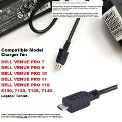 Charger for Dell Venue 11 Pro 7130, 11 Pro 7140