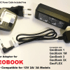12v GeoBook3X, GeoBook3 Compatible Model Laptop Charger, 12v 3a/2a, 3.5*1.35 Tip