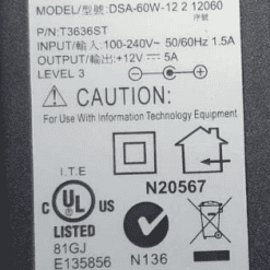 12V 5A Adapter Compatible with DSA-60W-12 2 12060, T3636ST