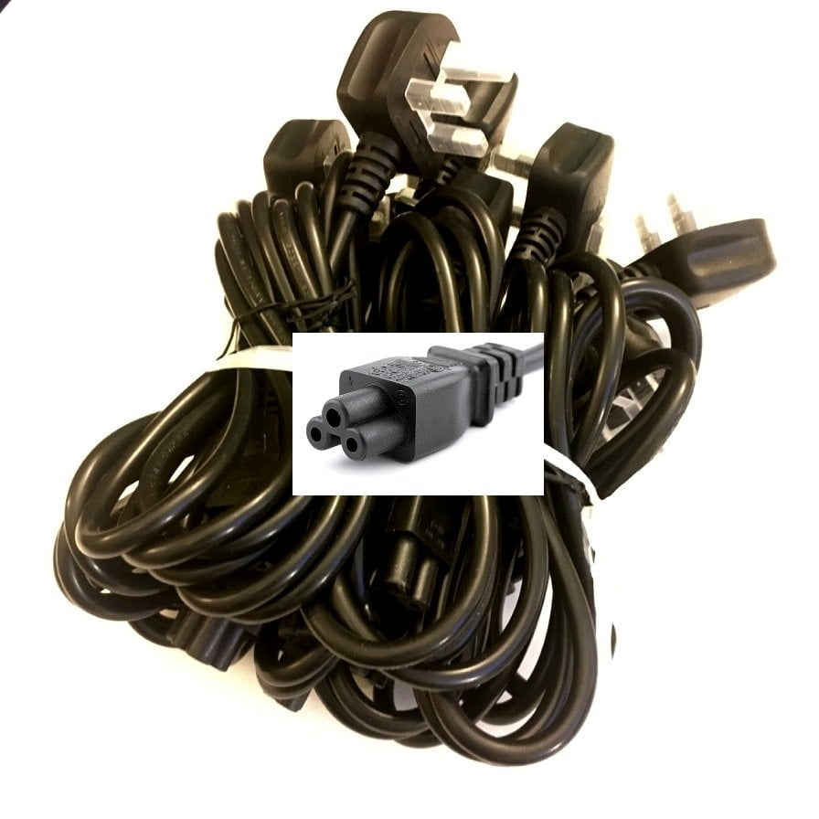 C5, Clover Leaf Cable, AC Power Lead for Laptop Charger, 1.2M, Job Lot