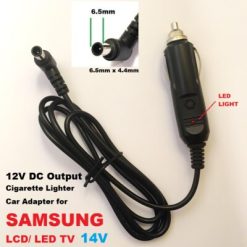 12V Car Cigarette Lighter Car/Caravan Adapter for 14V SAMSUNG TV