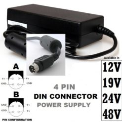 19V, 4 Pin DIN Connector Power Adapter for Printer Tv Monitor Cash Till POS Sys