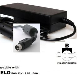 12V 12.5A Power Supply for Cielo POS PP-9635, AERPOS AP-3615, PX150 EPOS