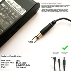 90W Charger for Dell Latitude 14 Rugged 5414, 14 Rugged 5404  /OS