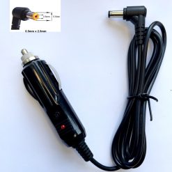 Charging Cable for ZEUS SNAP ON EEMS342A, Cigarette lighter plug to 5.5*2.5 12mm