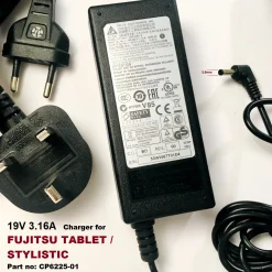 19V 3.16A Power Adapter/ Charger for FUJITSU Tablet/ STYLISTIC, CP6225-01 3.5Tip