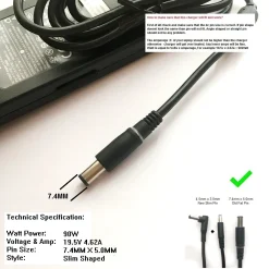 90W Charger for Dell Vostro 3450 3550, Precision 3510    /SS