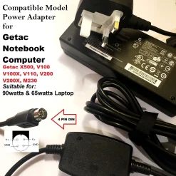 Charger for Getac Note Book Computer, Getac V100 V100X V110 V200 V200X M320 X500