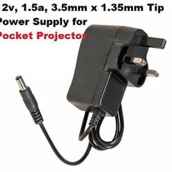 12V Power Adapter for POCKET PROJECTOR, 1.5A, 3.5MM X 1.35MM TIP, LOT REF 76