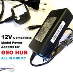 12V Power Supply Adapter for GEO HUB, 12V Charger for GEOHUB ALL IN ONE PC, LOT REF 08