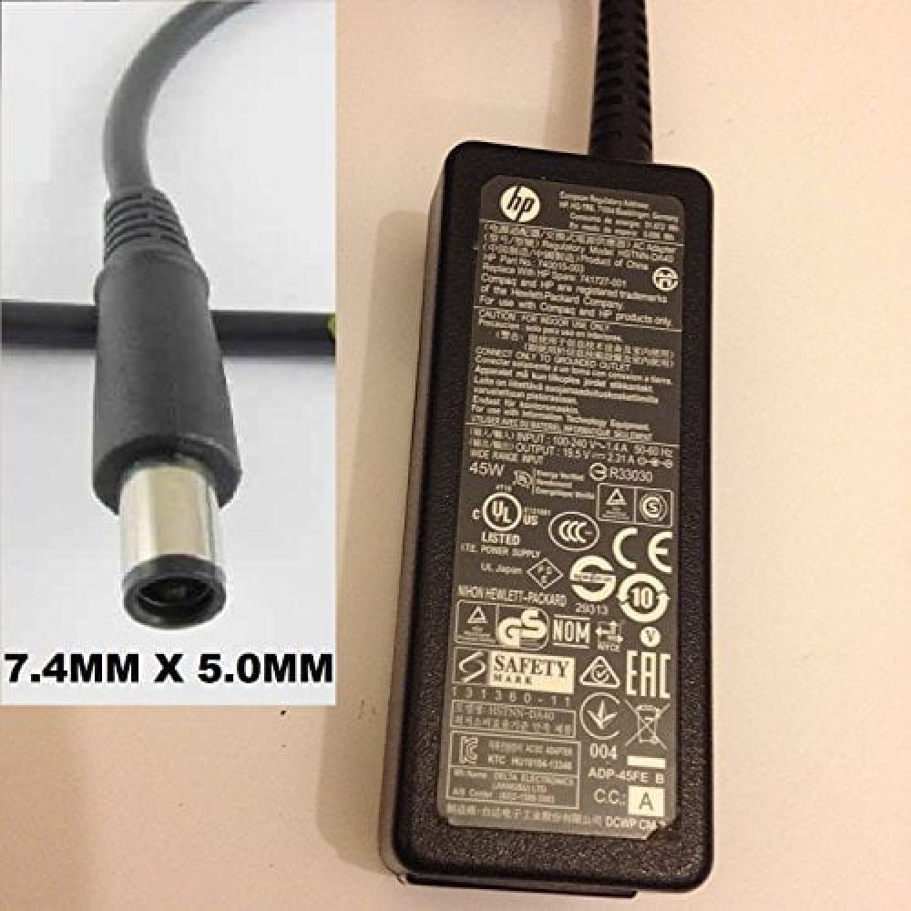 19.5V, 2.31A, 45W Charger for HP Laptop, 7.4MM X 5.0MM TIP, HSTNNDA40