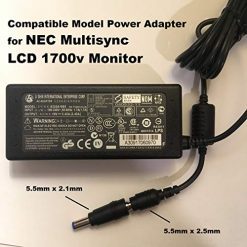 19V Power Adapter for NEC Multisync LCD 1700v Monitor, 65W, 3.42A, 5.5mm x 2.1mm Tip, Also Compatible with LI Shin LSE9901B1970, LOT REF 70