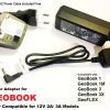 12V 3A/2A Compatible Charger for GeoBook 1, GeoBook M1, 11.6inch Model