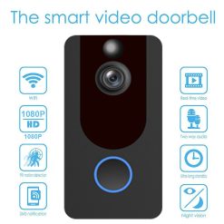 Weather Proof Smart Wireless All in One Video Door Bell, Batteries & Chime WiFi