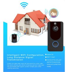 Weather Proof Smart Wireless All in One Video Door Bell, Batteries & Chime WiFi