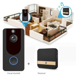 Weather Proof Smart Wireless All in One Video Door Bell, Batteries & Chime WiFi