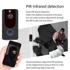 Weather Proof Smart Wireless All in One Video Door Bell, Batteries & Chime WiFi
