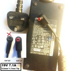135W Compatible Power Adapter/ Charger for ACER 19V 7.1A, 5.5*1.7 Tip