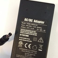AC/DC ADAPTER, 12V, 8.3A, GQ90-120830-E2, 5.5MM X 2.1MM TIP, LOT REF 08