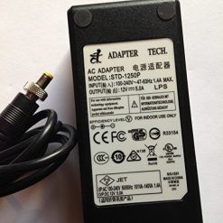 ADAPTER TECH, 12V, 5A, STD-1250P, 5.5MM X 2.1MM TIP, LOT REF 08