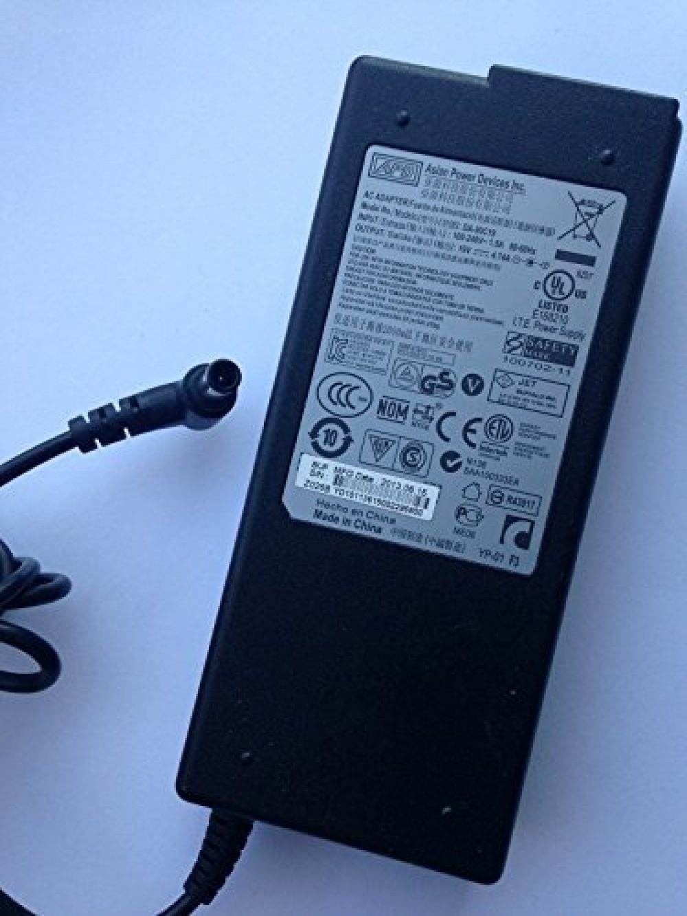 ADP, ASIAN POWER DEVICES INC, 19V, 4.74A, 6.5MM x 4.4MM TIP, DA90C19