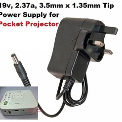 Compatible Model Power Adapter for PHILIPS PPX4835 POCKET PROJECTOR, 19V, 2.37A, 3.5MM X 1.35MM TIP, 19V DC Power Supply for Philips PicoPix PPX 4835 Pocket Projector, LOT REF 76