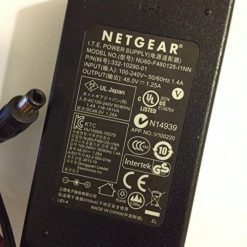 48V 1.25A Power Supply for NETGEAR Router, 5.5*2.1 Tip, NU60-F480125-I1NN, 332-10290-01, Also compatible with NETGEAR 48V 1.45A, VAN90C-480B model